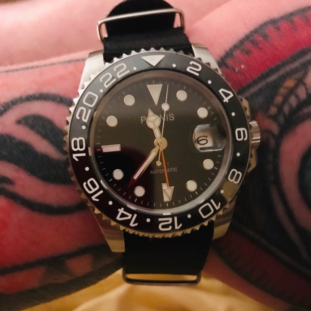 (Sold)Parnis GMT automatic - Picture 2 of 3